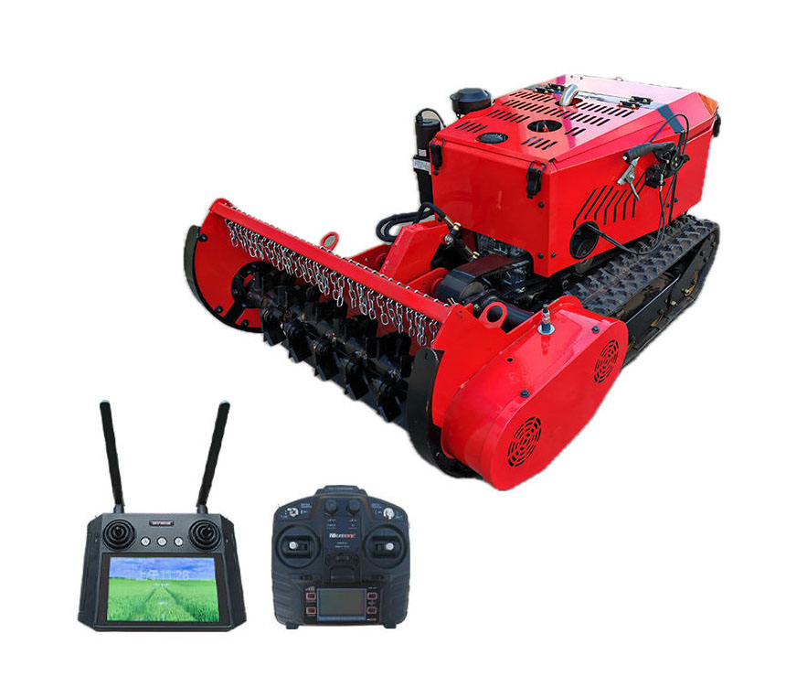 Customized Remote Control Robotic Mower 800mm 1000mm 1200mm Diesel Engine Industrial Flail Mower on Tracks
